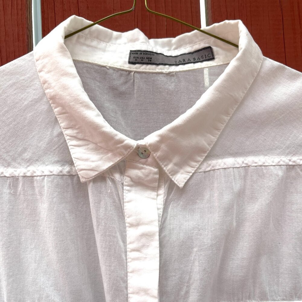 ZARA BACIK COTTON BUTTOM DOWN SHORT SLEEVERS SHIRT M - Picture 3 of 10